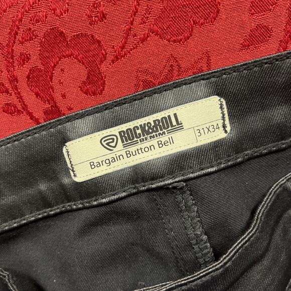 Rock & Roll Cowgirl Black Flare Jeans - Picture 3 of 16